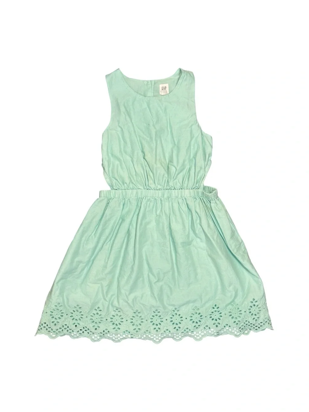 GAP Kids | Eyelet Cutout Sleeveless Dress Aqua Girls Medium